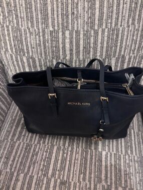 Michael Kors Navy Saffiano Leather Tote Bag